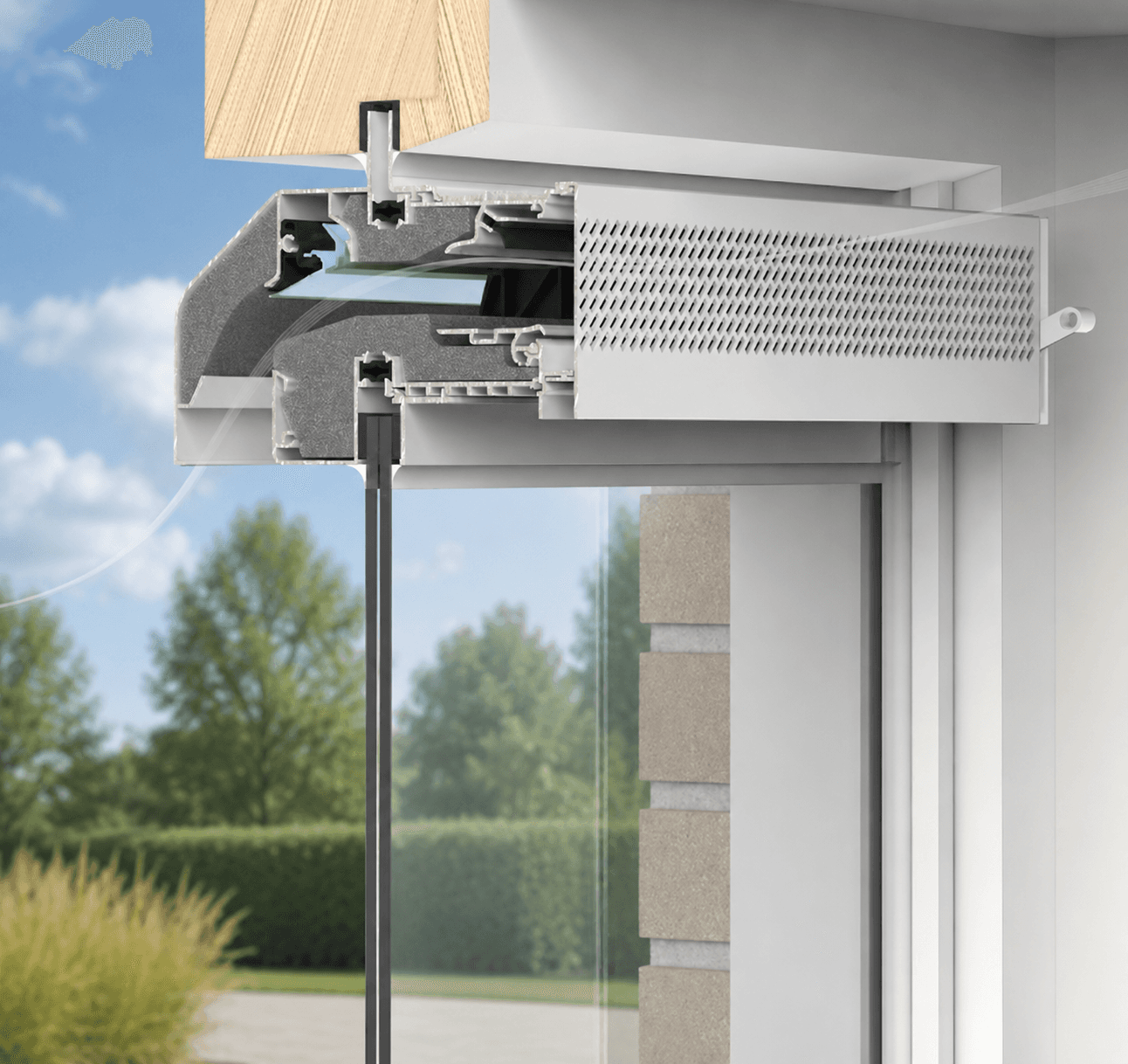 Doorsnede ventilatierooster