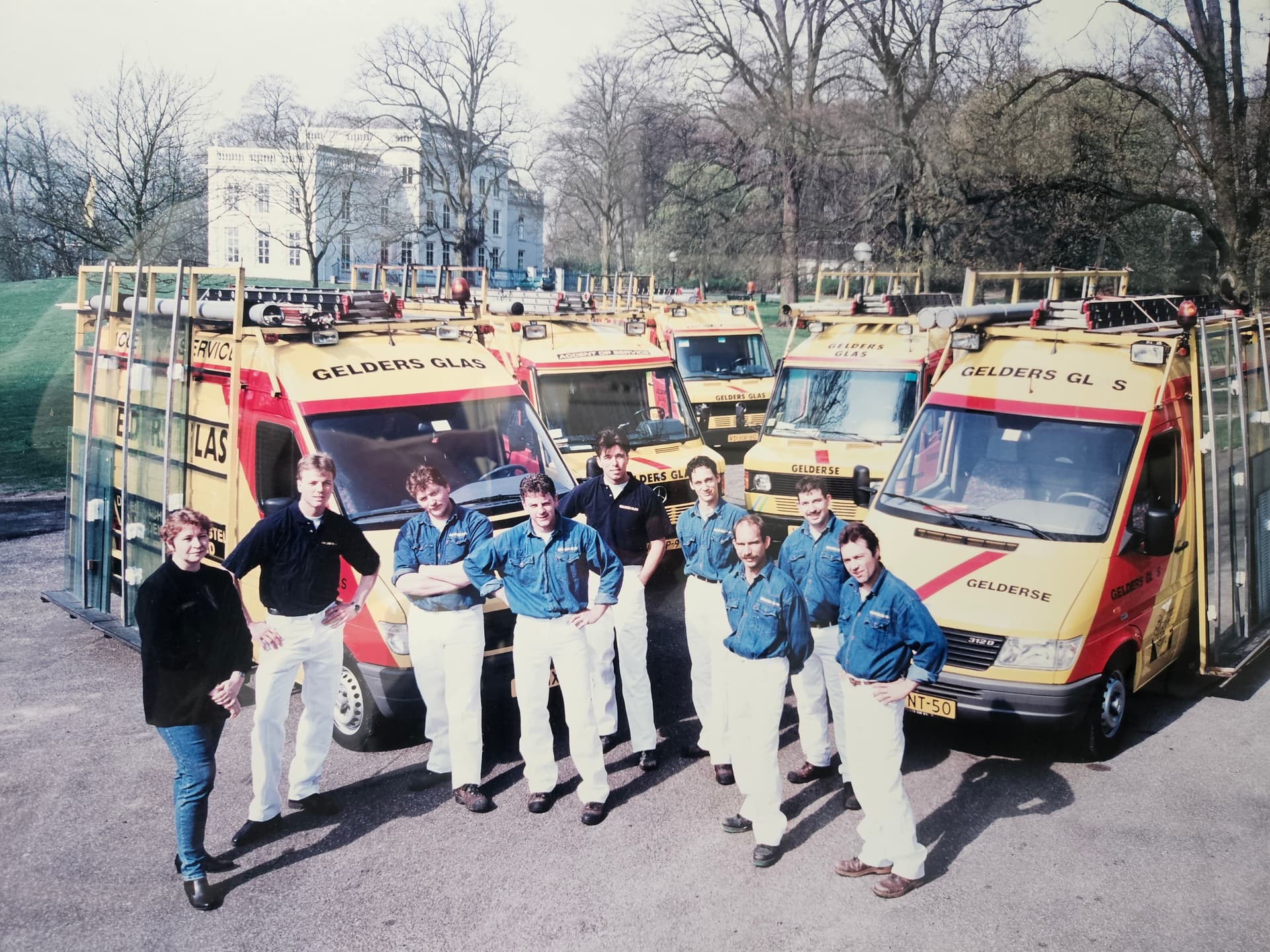 Medewerkers van Glaspunt in 1988