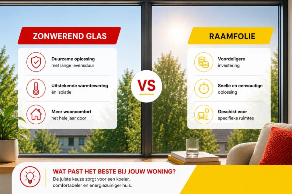 Zonwerend glas vs raamfolie